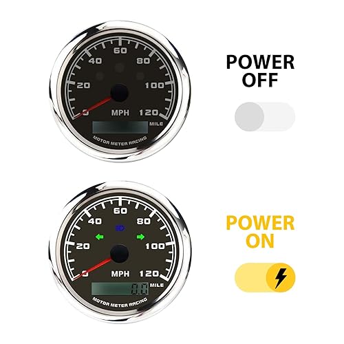 Miniatura 113 de MOTOR METER RACING - Juego de medidores para motores clásicos (juego de 6 medidores)