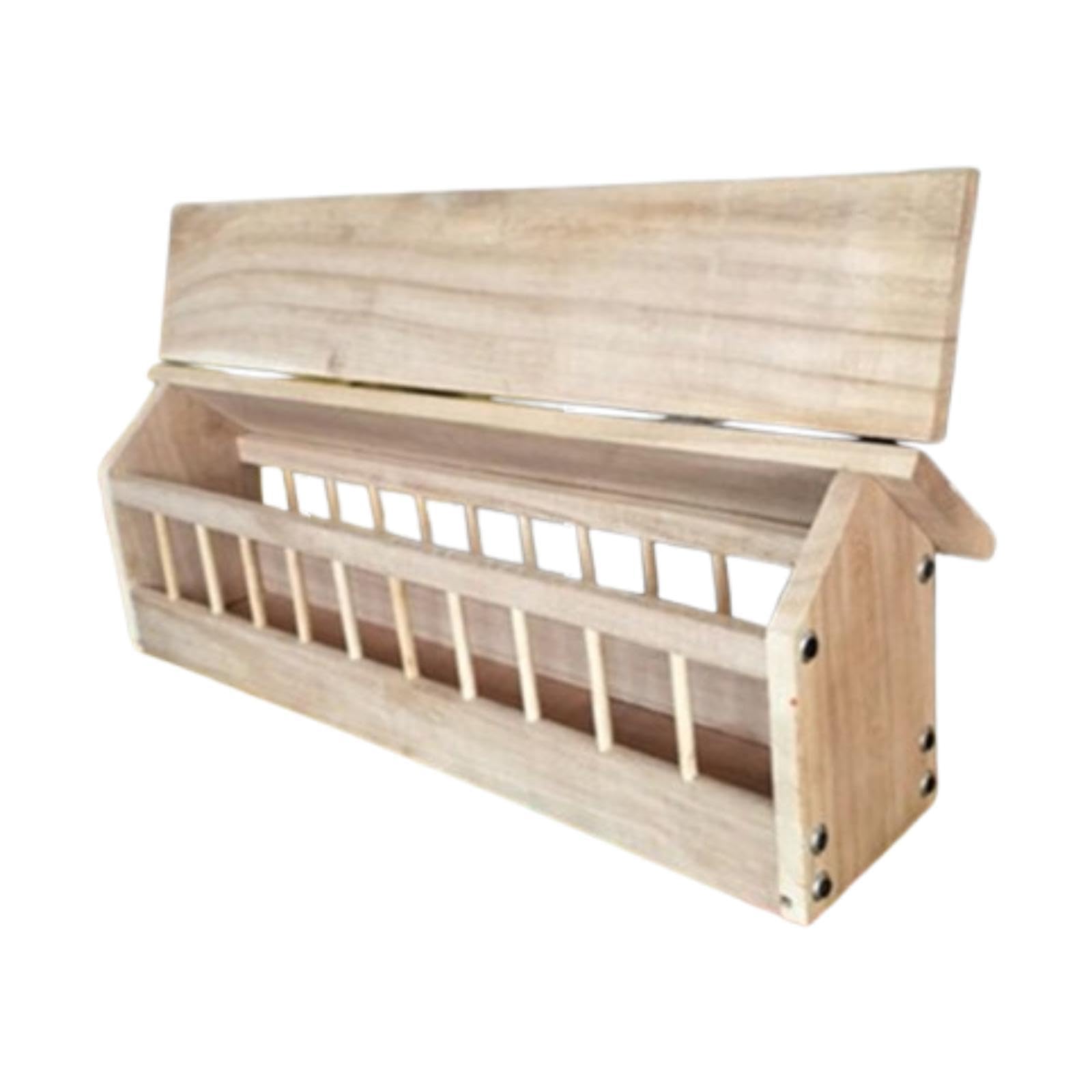Mangeoire de poulet en bois MagiDeal 40x11x7cm pour oiseaux et canetons