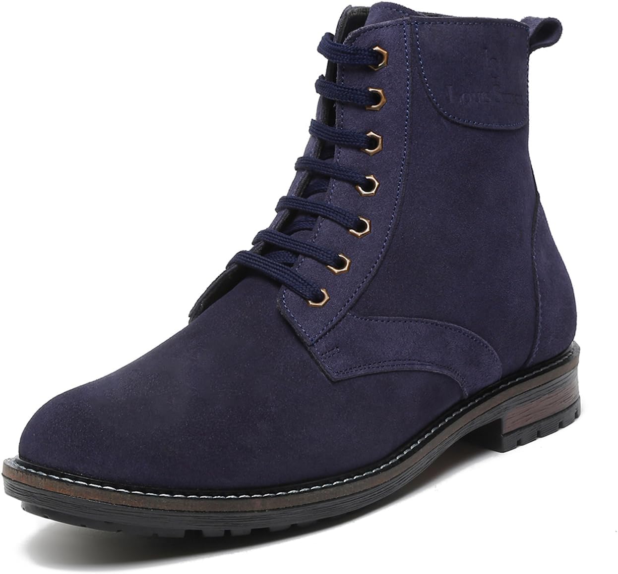 Men's Italian Suede Leather Long Ankle Boots Super Solid Handmade Shoes for Biking Hiking (SHSULBT)