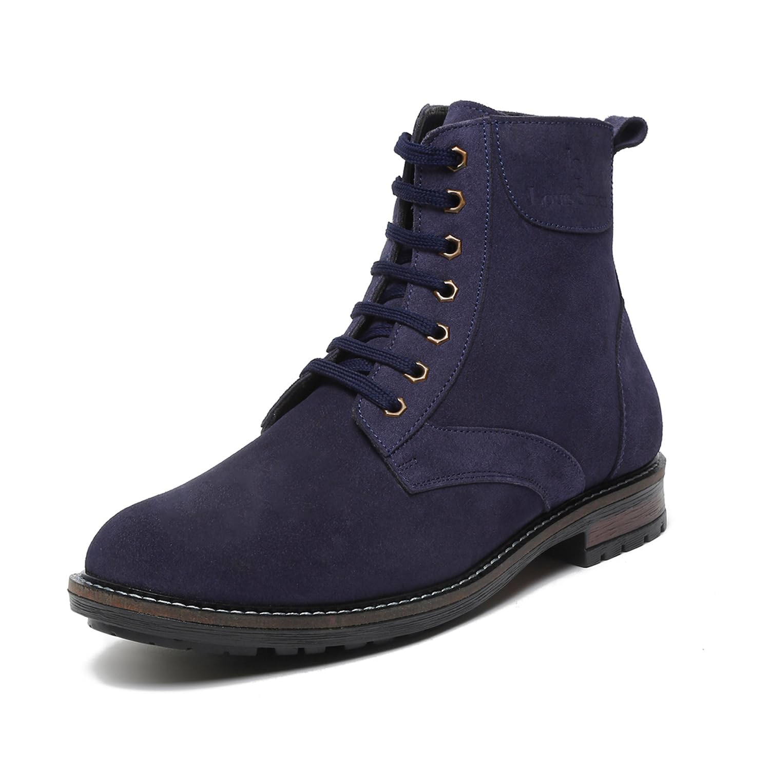 LOUIS STITCH Mens Italian Suede Leather Long Ankle Boots Handmade Shoes for Biking Hiking (American Blue) (SULBTBU) (Size-7 UK) (B08YRVS87Y) Amazon Price History, Amazon Price Tracker