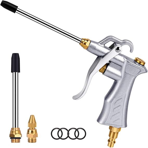Professional Air Blow Gun with Copper Adjustable Air Flow Nozzle and 2
