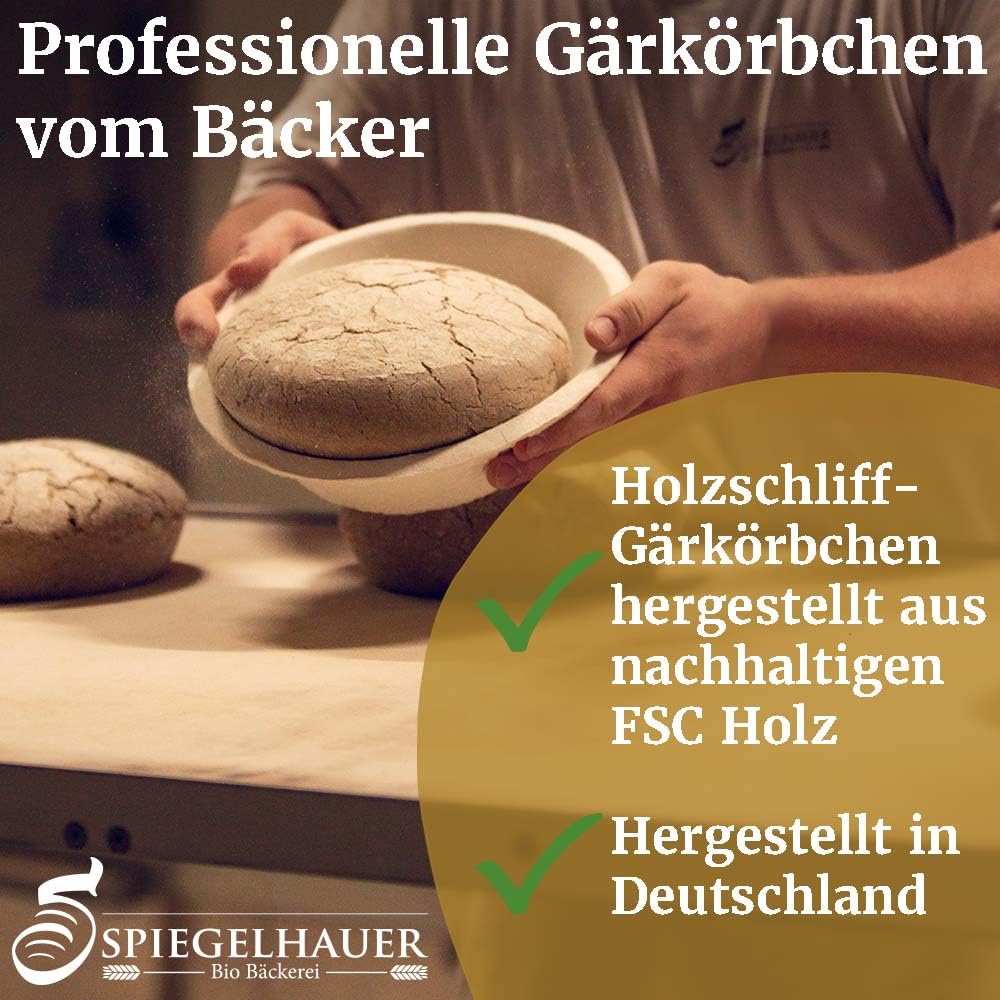 Bakery Spiegelhauer German banneton bread proofing basket round 9 inch I dough