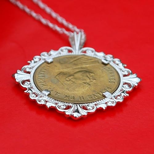 Miniatura 9 de 1984 Vaticano Juan Pablo II 20 Liras BU Unc Moneda Collar de Plata de Ley 925 maciza NUEVO - Niño y Oveja - Año de la Paz