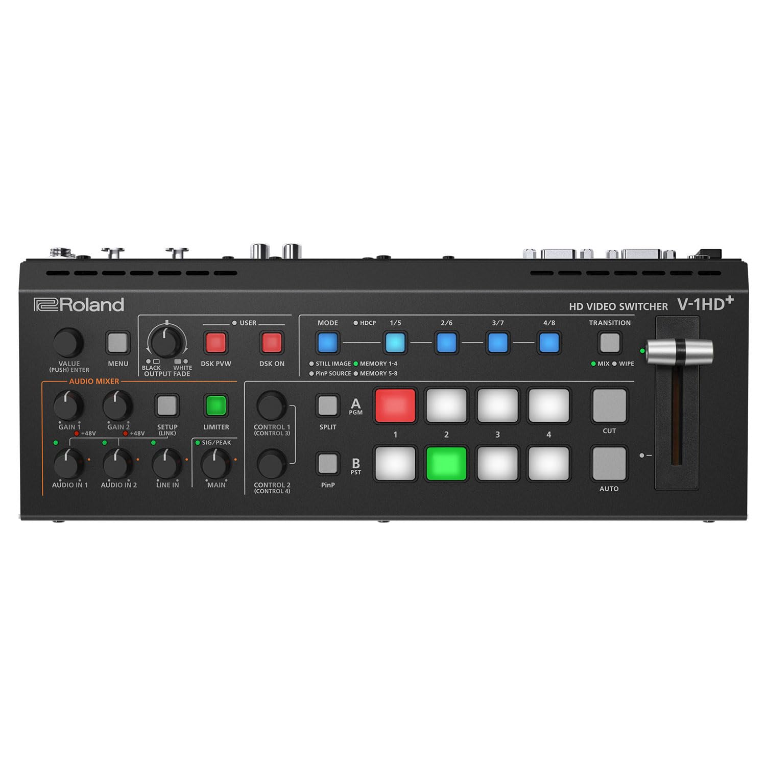 Roland V-1HD+ A/V Video Switcher HD Plus z keepdrum kabel XLR