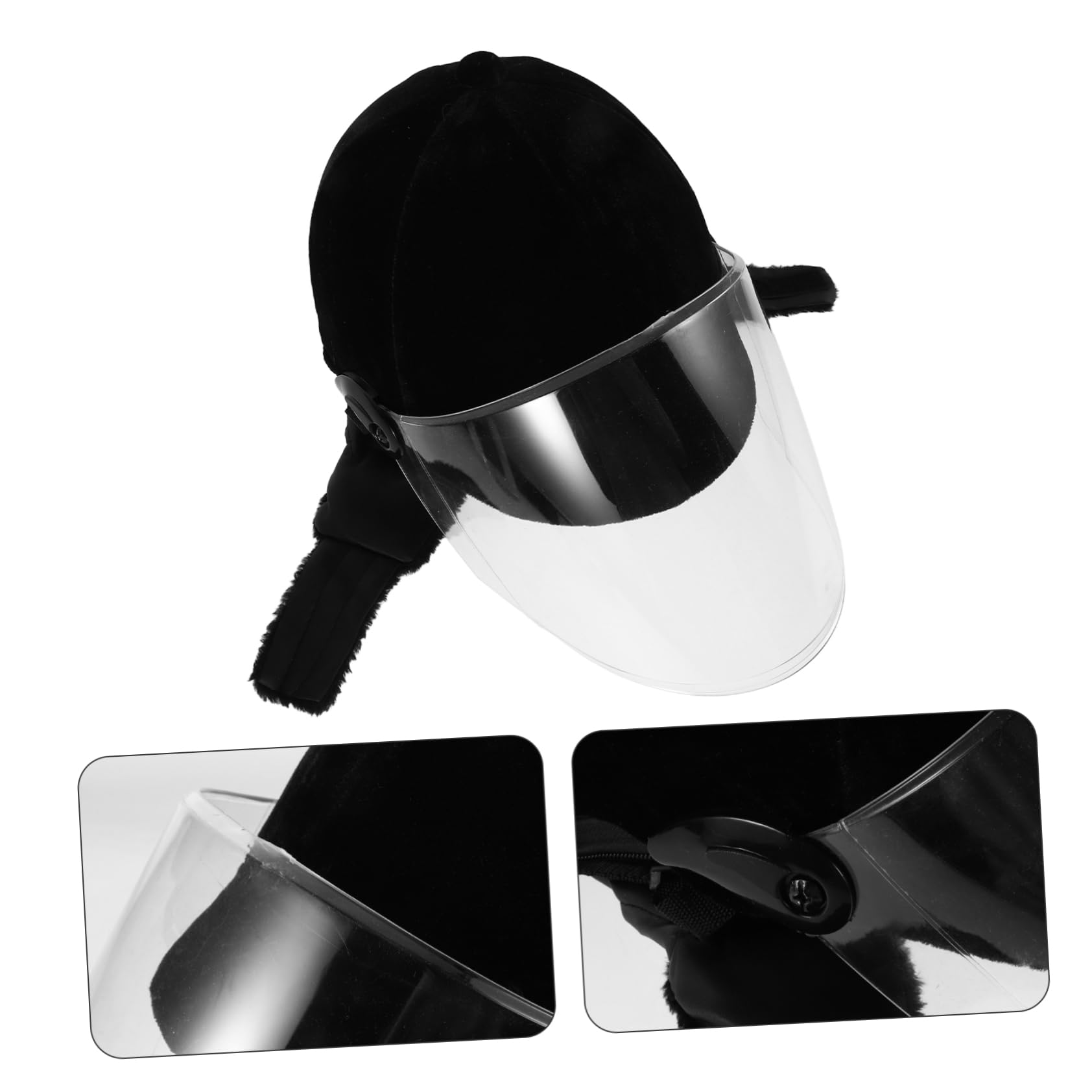 Casco da Equitazione Nero in Velluto e Plastica per Uomo e Donna | Protezione Completa Riduzione D'impatto, Uso per Ciclismo e Sport Equestre, Stile Semplice ed Elegante
