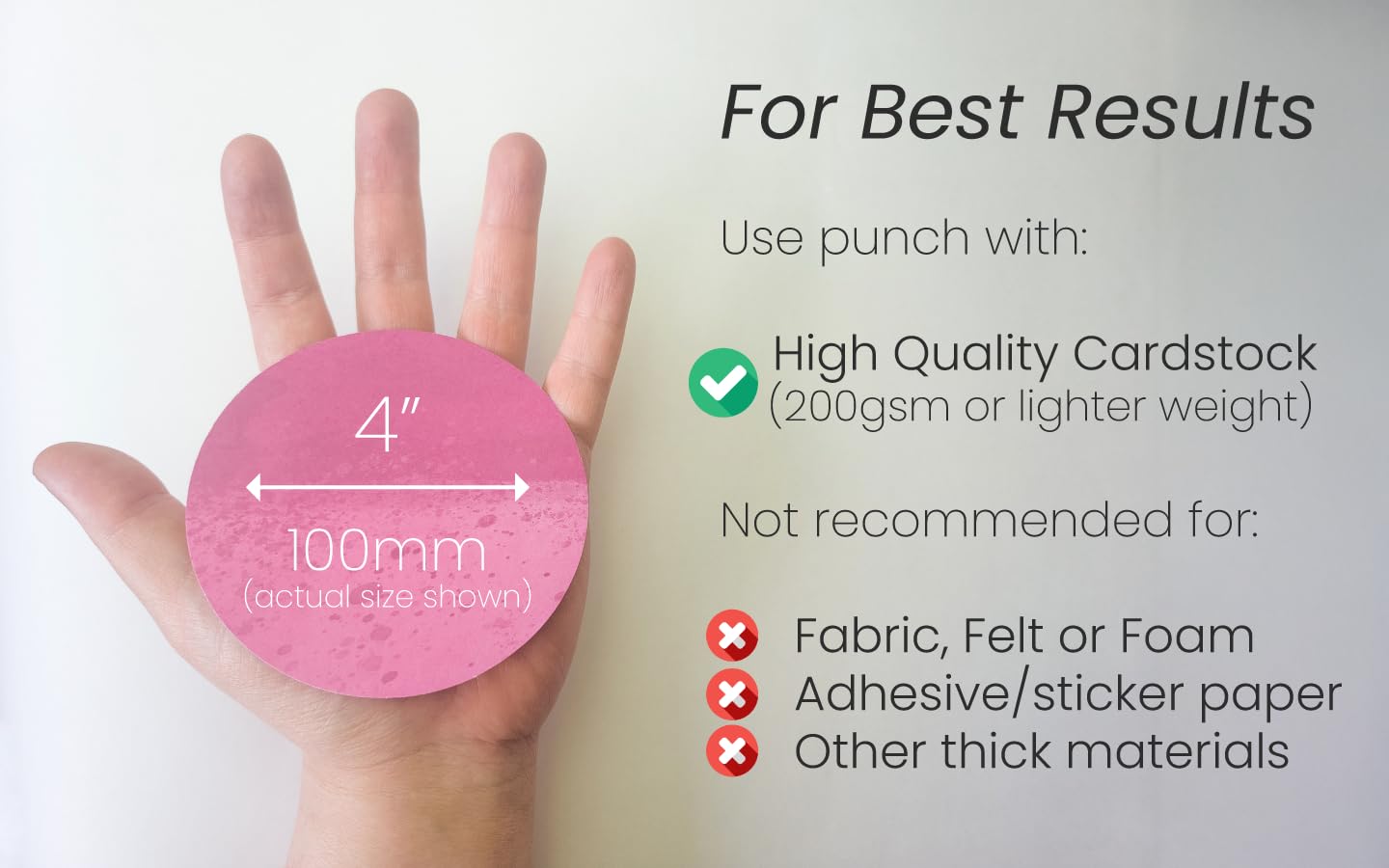 Punch Bunch Perforadora circular Slimlock Xl de 10 cm, círculo de 10 cm