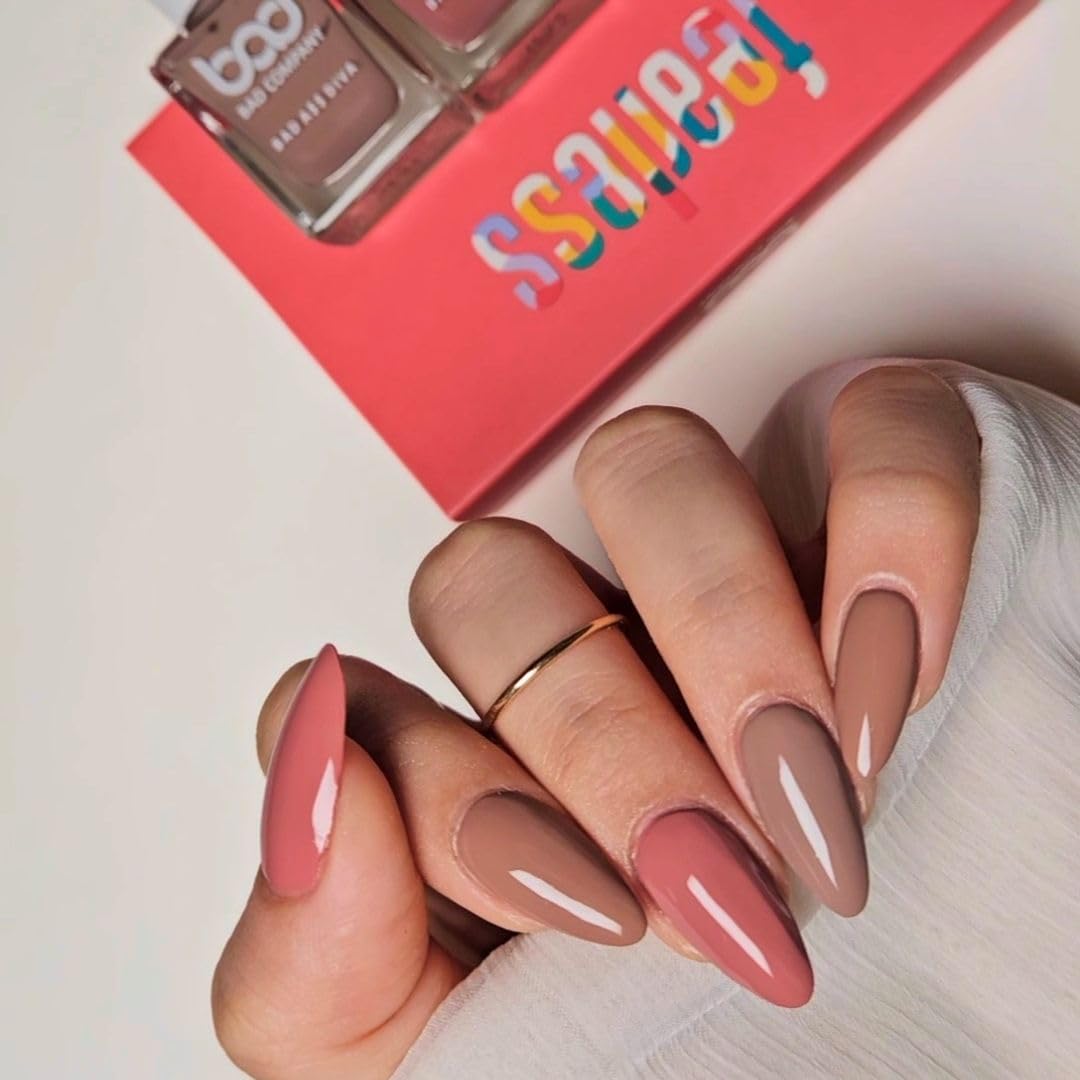 BAD COMPANY No Toxin Nail Lacquer | Nail Polish Combo (10ml each X 3) | Long Wear, Quick Dry, Chip Resistant Nail Paint Set-image-43