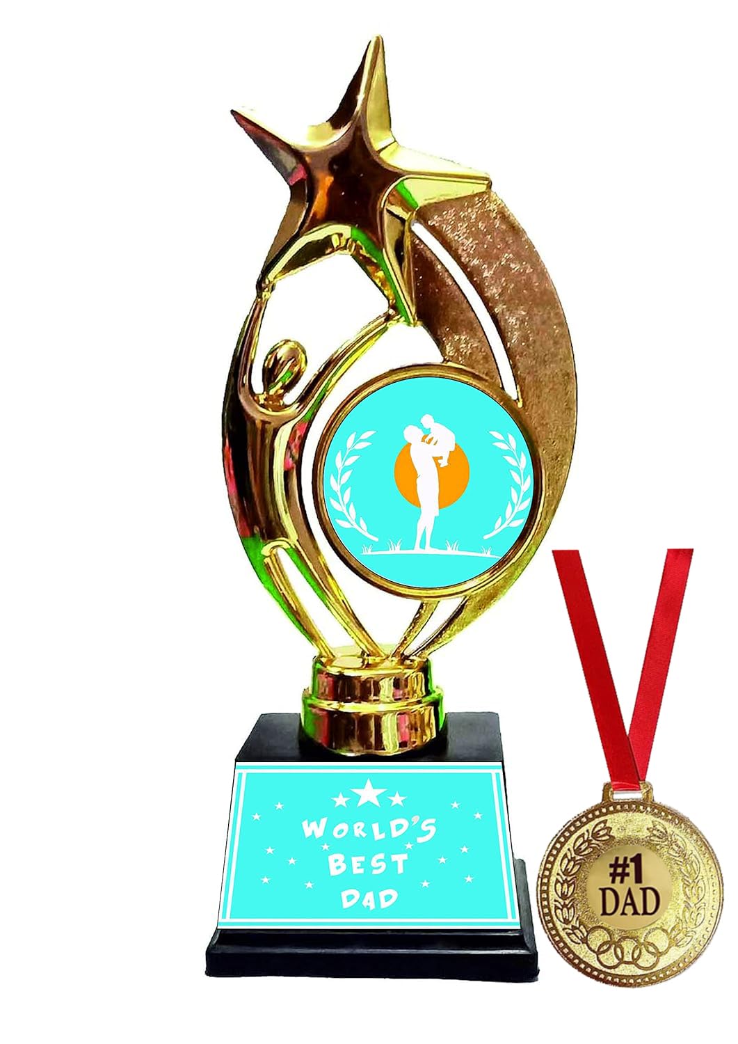 Dad Trophy+Medal+Card (Trophy+Medal+Dad Card) (B0D5MNG4XQ) Amazon Price History, Amazon Price Tracker