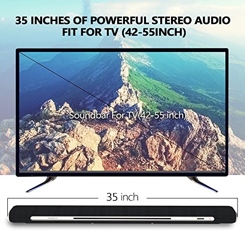 2.1 Sound bar, Sparkwav 35 Inch TV Soundbar 60W Wired and Wireless Bluetooth Home Theater TV