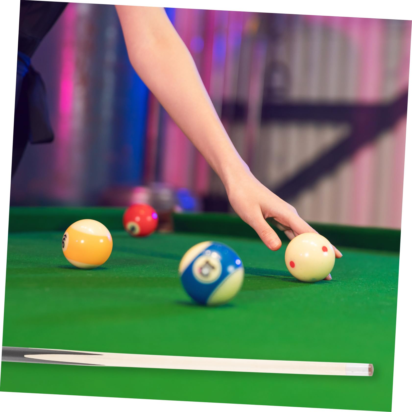 Amazon.co.jp: ビリヤードキューロッド 木製の突き棒 ショート