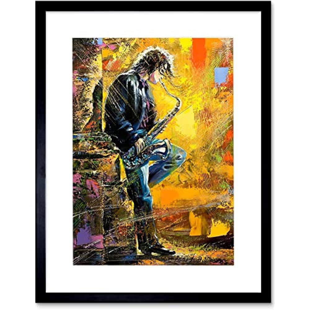 Musician Jazz Saxophone Unframed Art Print Poster Wall Decor 12x16 inch