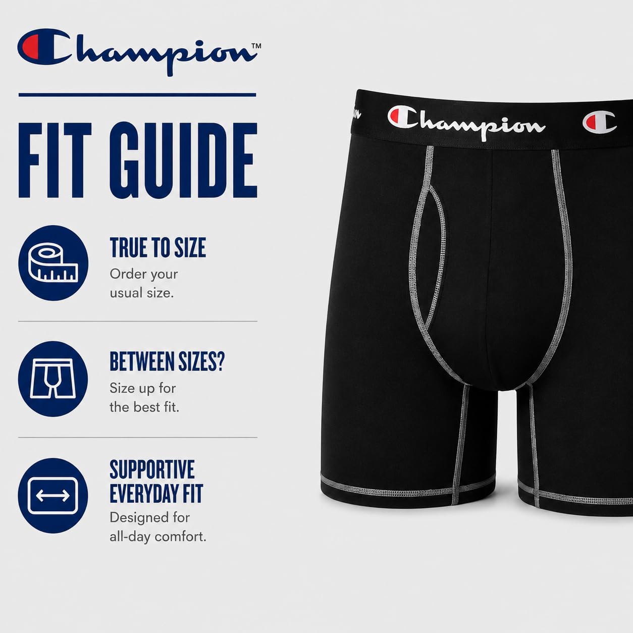 Champion Everyday Cotton Stretch- 5 Pack Boxer Corti Uomo (Pacco da 5)