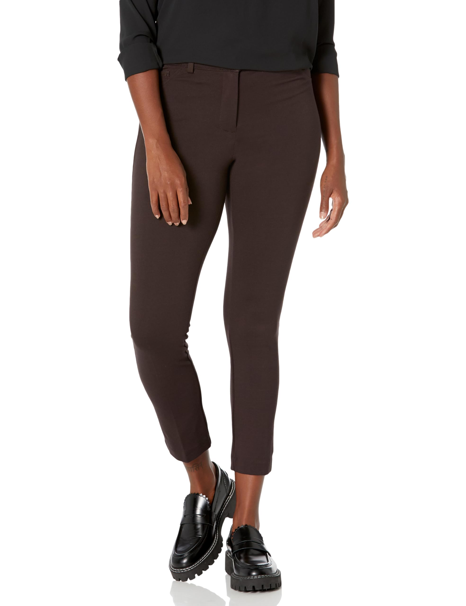 Briggs New York Womens High Rise Skinny Knit Ponte Pant