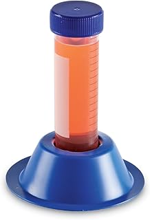 Heathrow Scientific HS23053A Polystyrene Friction-Fit One-Well Tube Racks (Pack of 5), Fluid_Ounces, Degree C, Polystyrene, Blue (Pack of 5)