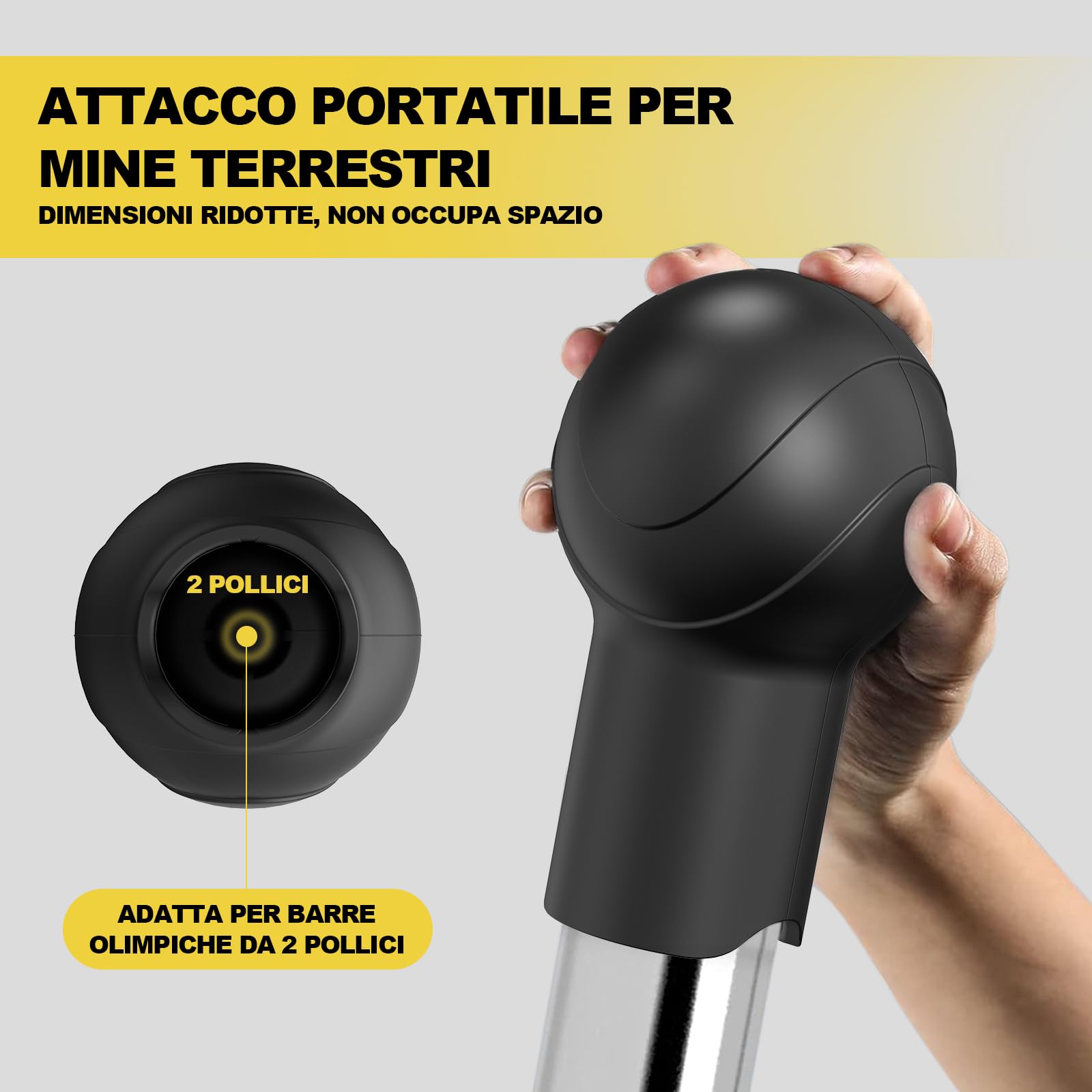 POWER GUIDANCE Mina Landmine Attachment for Barbell – Attachment for Landmine per bar Olympic da 2 pollici, per allenamento a casa, palestra, con piattaforma di fissaggio a barra a T