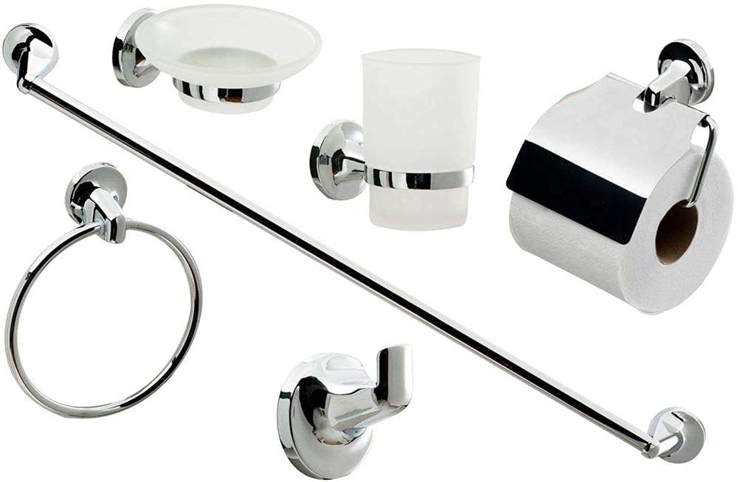 Other Stainless Steel Modern Chrome Silver Bathroom Hardware Set