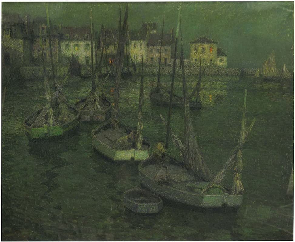 Tableau bateaux de pêche pour une déco de chambre vintage