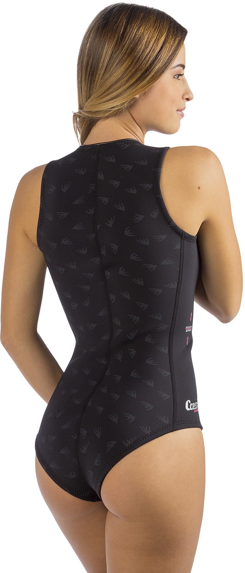 Cressi Termico Lady Swimsuit 2 mm - Bañador de Una Pieza para Mujer Disponible en Versión Estándar o Manga Larga, Neopreno de Alta Elasticidad