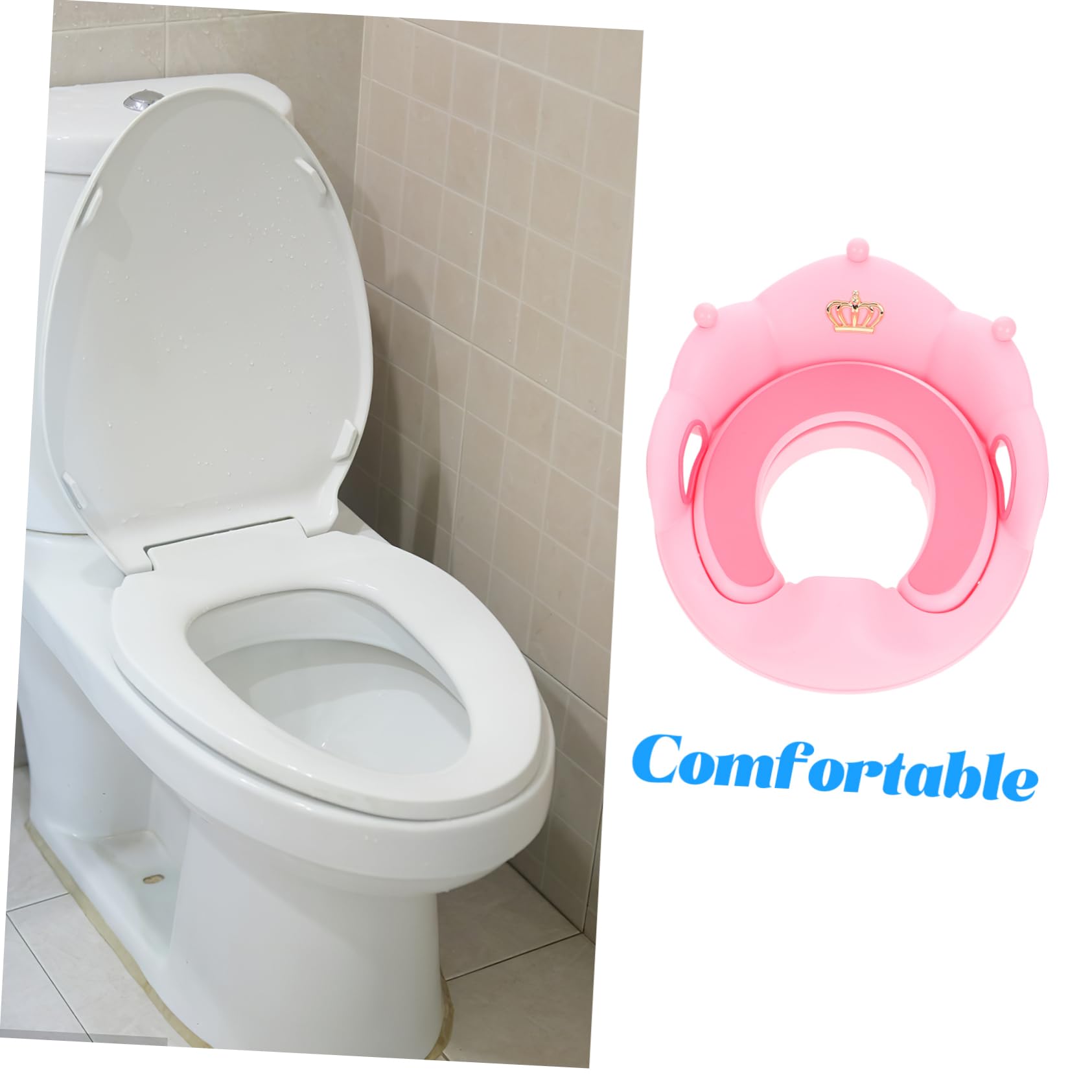 BESTonZON Asiento de Entrenamiento para Inodoro para Bebés y Niñas Reductor de Inodoro de Grande para Entrenamiento de Baño Casa para Pequeños