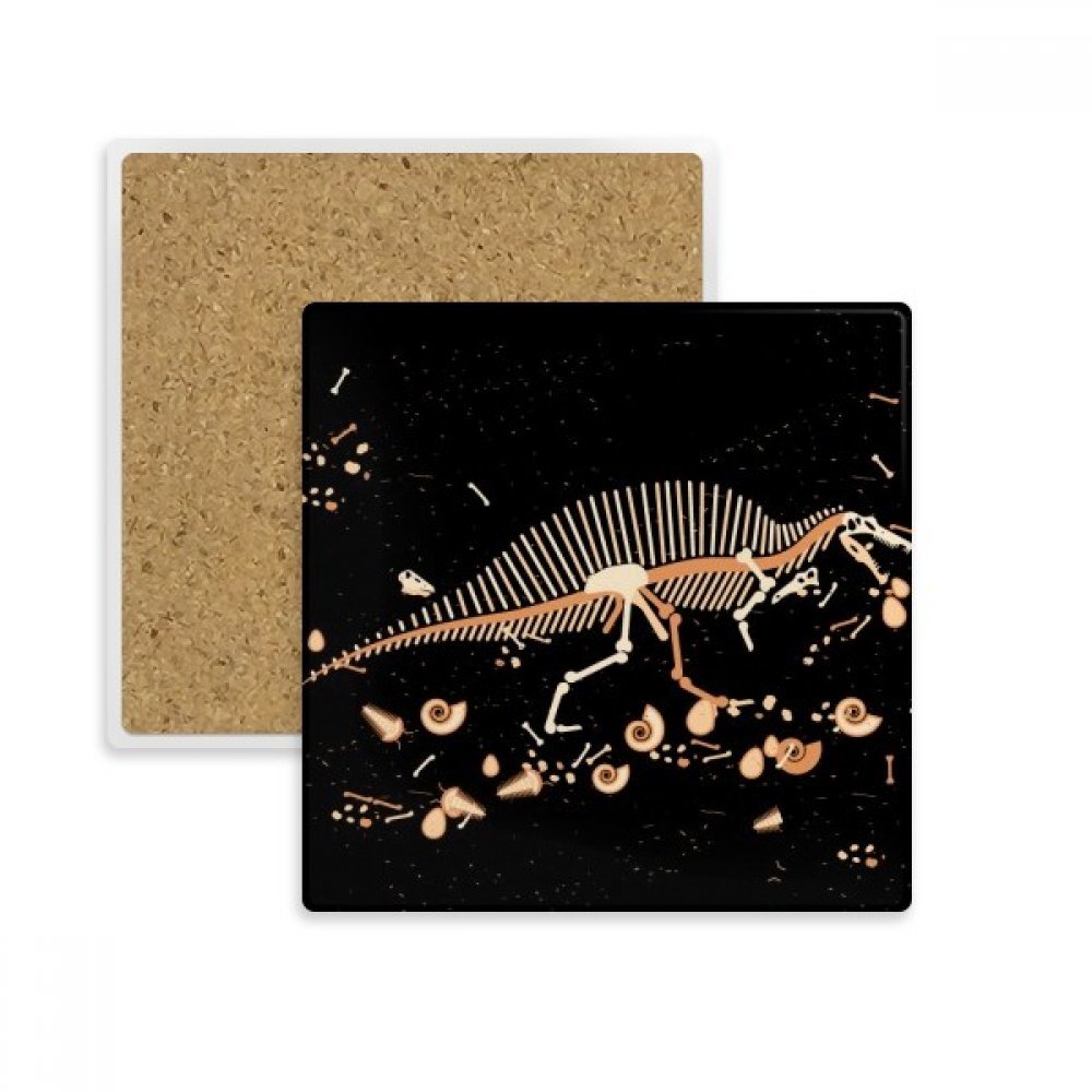 Coaster carré dinosaure herbe os pour éliminer les traces d'eau et taches sur vos tables