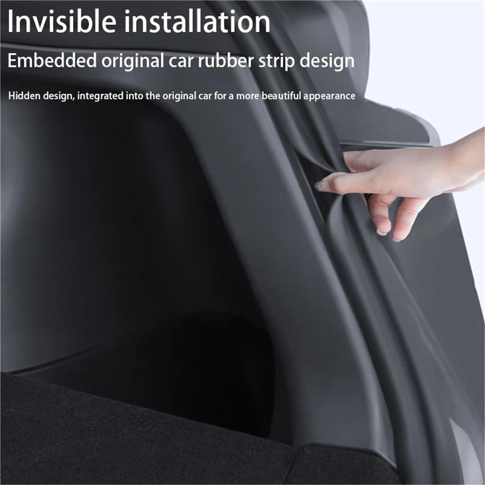Protectores Laterales para Maletero Trasero compatibles con Tesla Model Y Juniper 2025, protección de Esquinas con Superficie TPE Alfombrilla Maletero Coche