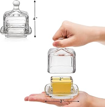 Amazon | ZOOFOX ガラスバターディッシュ 2個パック 小さな