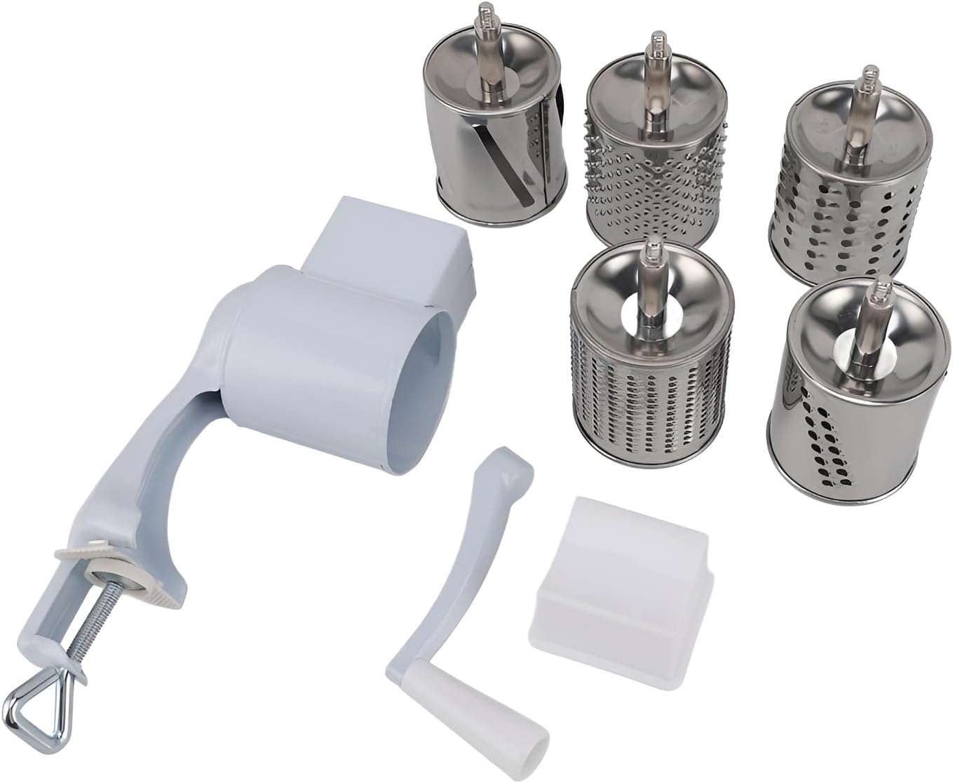 5-Blade Manual Food Mill Grinder, White