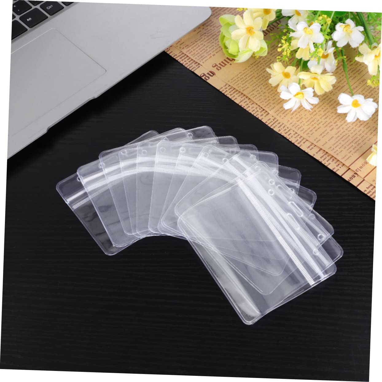 NUOBESTY 100stücke Transparente Wasserdichte Ausweishüllen aus Ausweishalter aus Pvc Robuste Kartenhalter für Ausweis und Karten