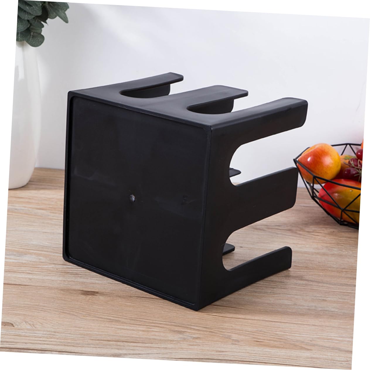 IMIKEYA Porte-gobelet Jetable en Acrylique Noir Grosse Capacité
