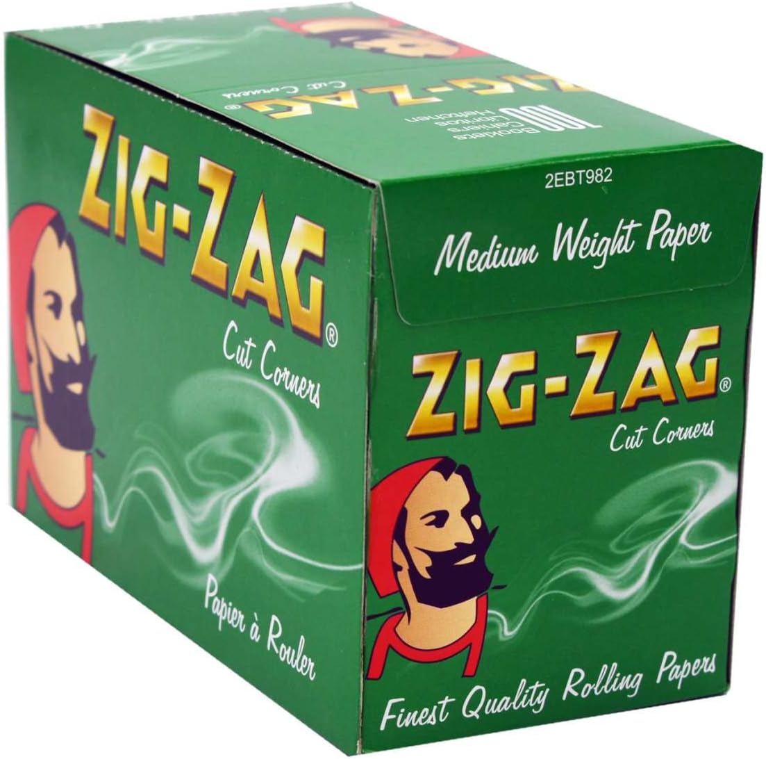 Zig Zag Rolling Papers Green Box of 100 Booklets