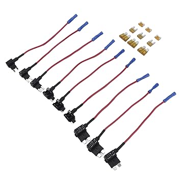 Fuse Tap Adapter, 12V Fuse Tap Set 3 Types Good Conductivity for Cars Trucks Boats