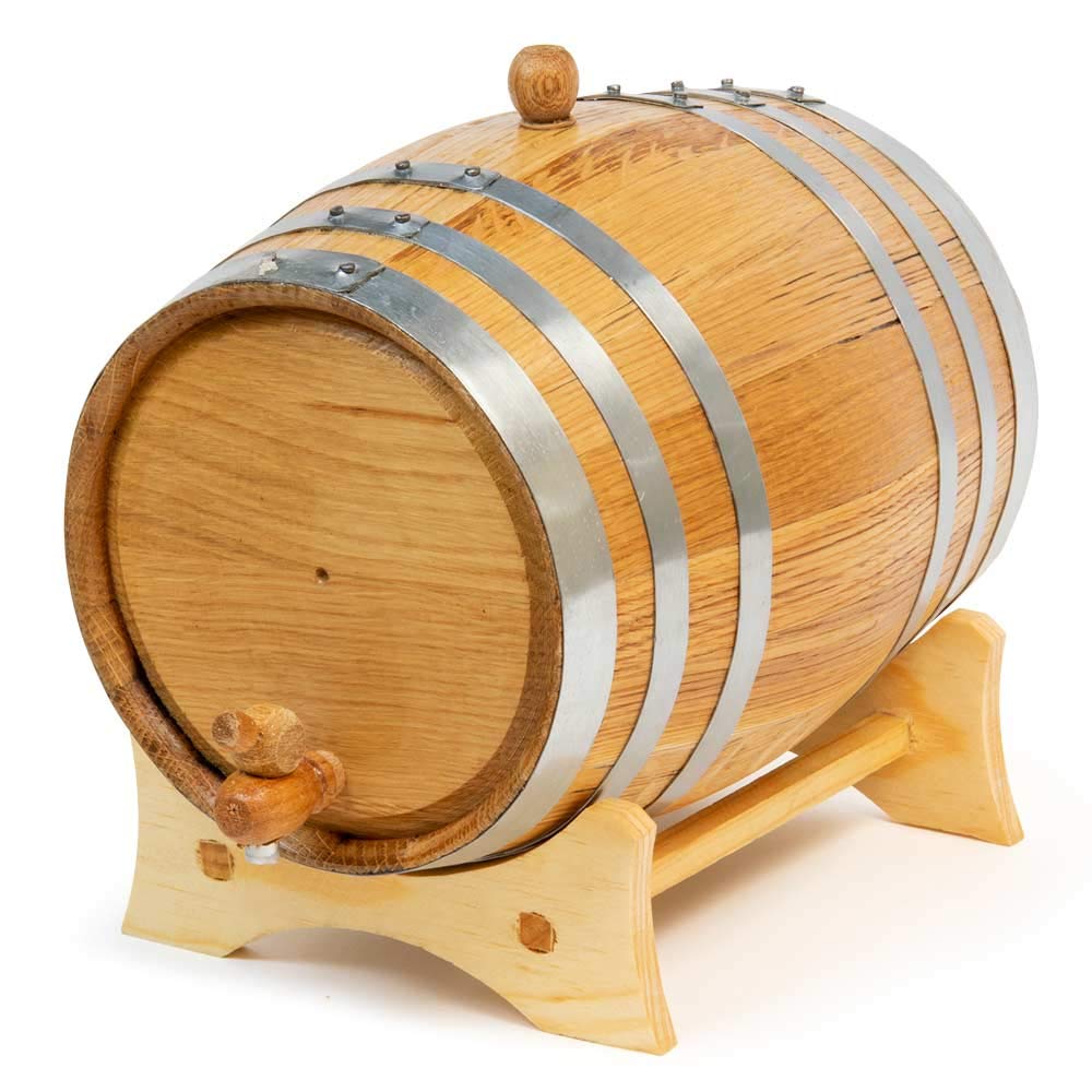 Urban Bar Oak Ageing Barrel with Stand - Large 24cm × 19cm × 28 cm 5 Litre Model No UB3785