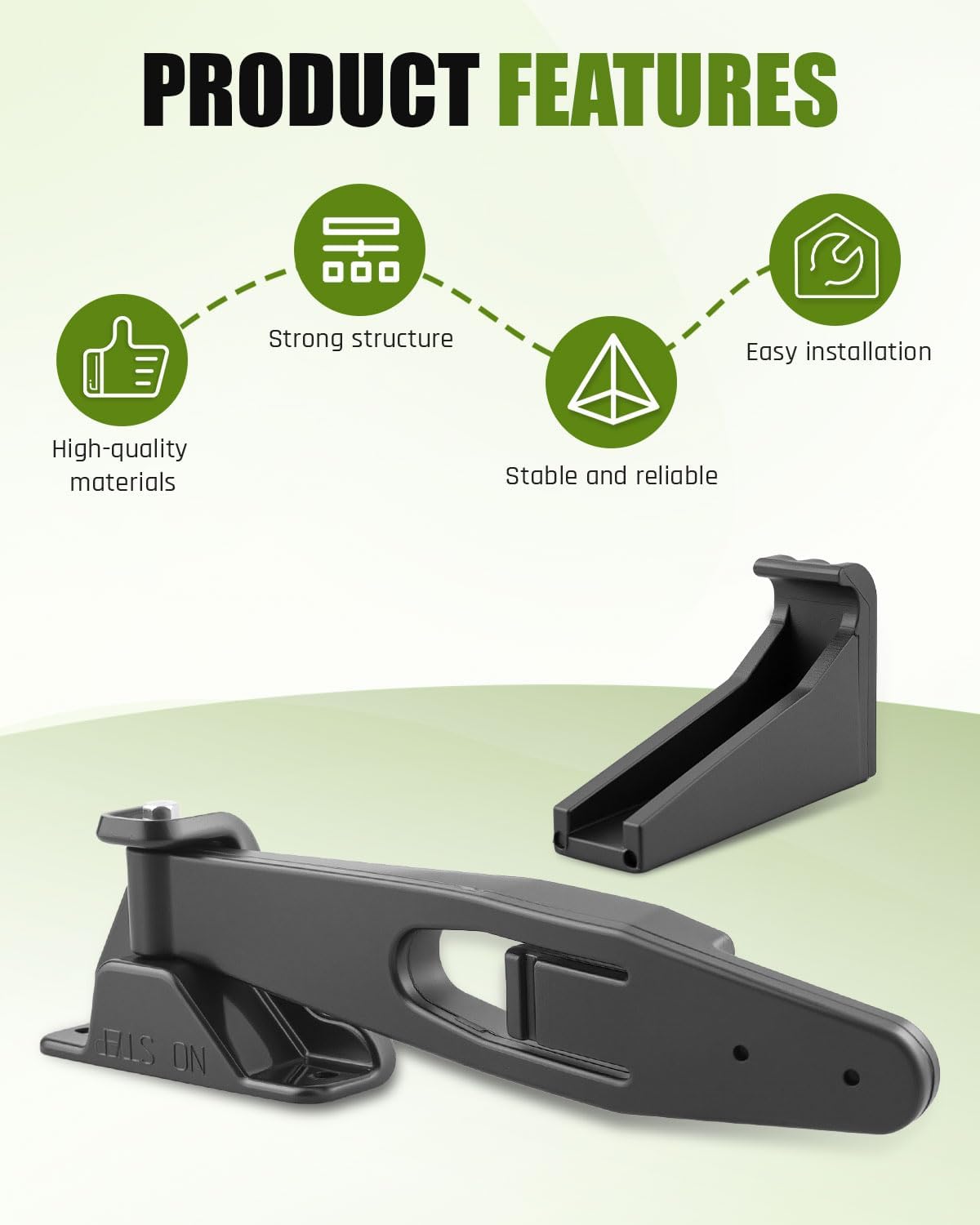 Hood Latch with Catch Bracket Fit for Freightliner Columbia 2003–2008, Left & Right Hood Lock Assembly Replace A17-15553-000 / A17-15553-001 – Durable Front Hood Latch Pair