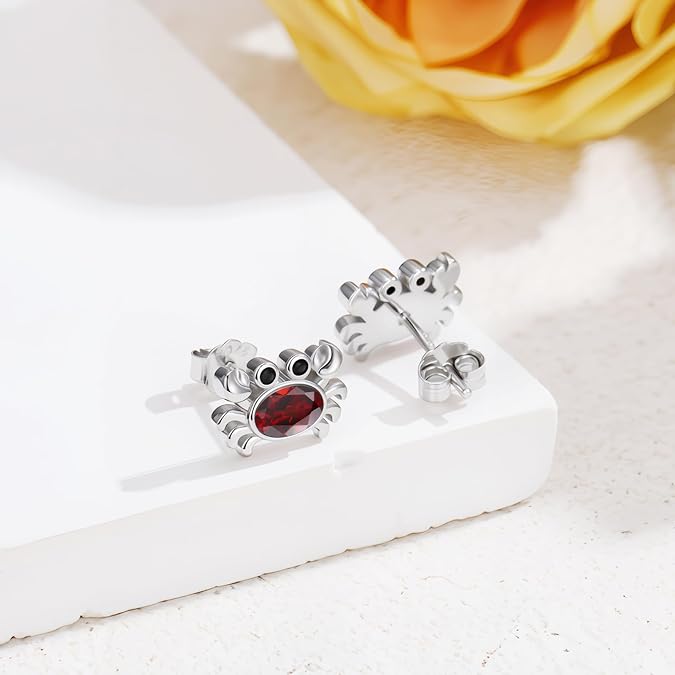 925 Sterling Silver Turtle Earrings Animal Stud Earrings Ocean Jewelry Gifts for Women Friends Daughter Halloween Birthday Christmas Anniversary (A-Turtle Earrings-5mm)