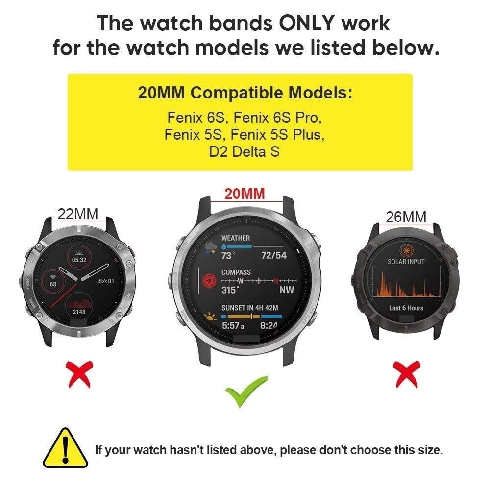 pour 7s Watch Band / 6s Band 20 mm Bands en Silicone Remplacement 5S / Pro/Pro Sports