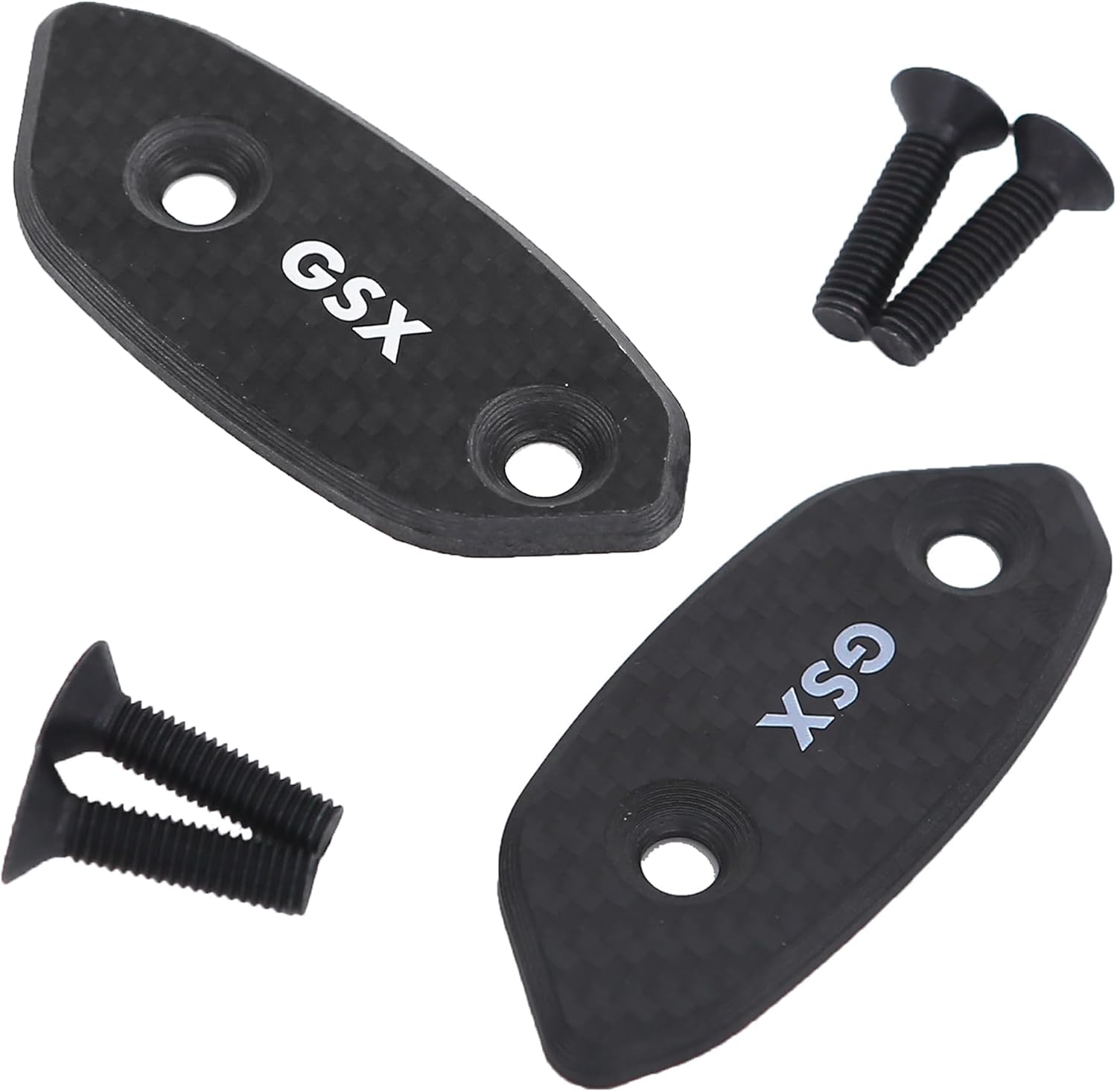 Carbon Fiber Mirror Block Off Plate for Suzuki GSX-R1000 2005-2016 /GSX-R600/750 2006-2020, Mirror Block Off Base Plates Billet fit For Suzuki GSXR 600 750 1000, Black