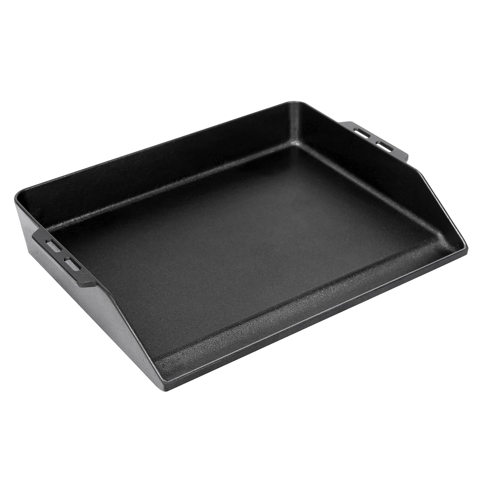 ZXLIHS Piastra Grill in ghisa 48 x 36 cm, plancha Universale per Grill a Gas, Forno e fornello, con Canale per Il Grasso Integrato e pareti Laterali Extra Alte