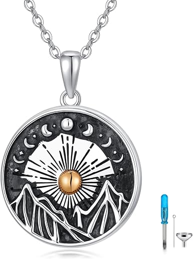TOUPOP Sun and Mountain Urn Necklace 