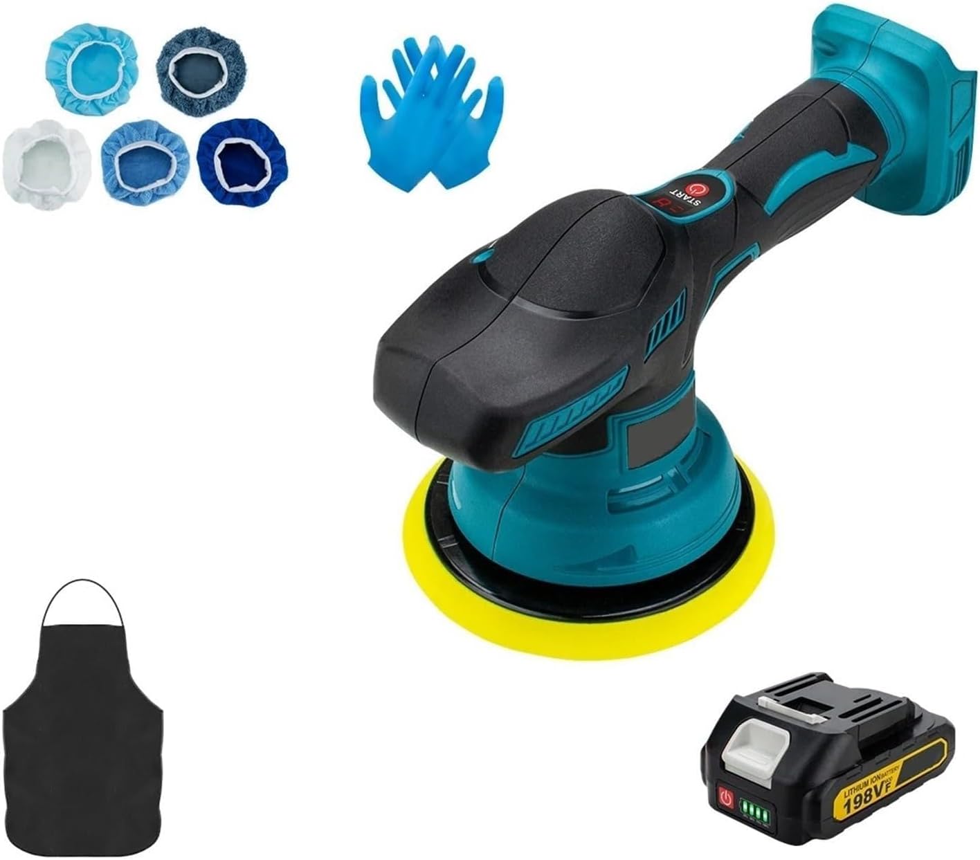 YFDGD Gisam – Polisseuse Électrique Sans Fil For Voiture, Affichag