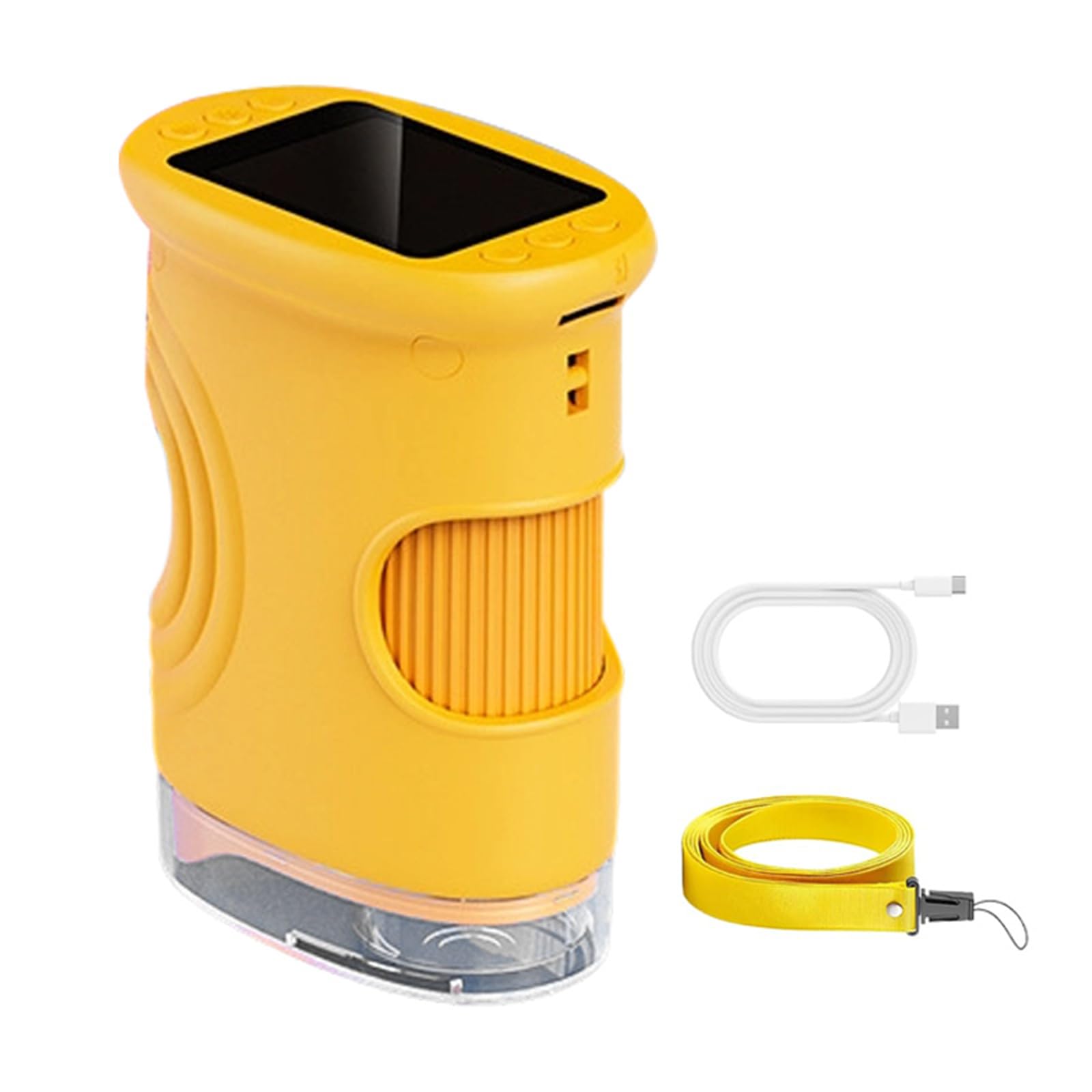 Instrumento de grado de laboratorio para niños, aumento de 1000X, estructura de concentración manual, batería de 600 mAh, 8 enfoques LED, herramienta de descubrimiento científico, instrumento de mano