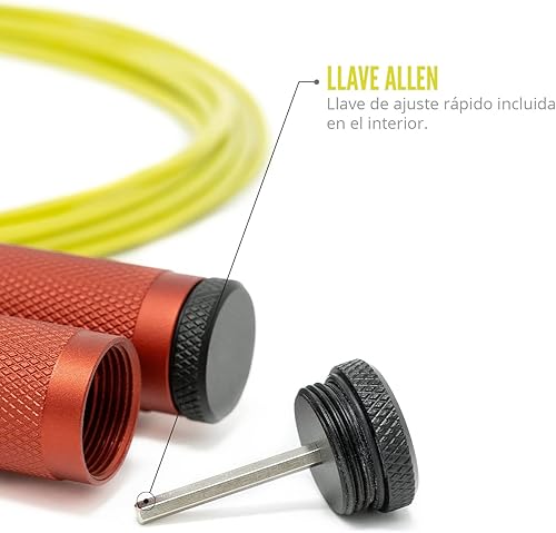 Miniatura 3 de Velites - Cuerda de saltar para Crossfit Fire 2.0  Kamo Special Edition  Cuerda de velocidad pesada para dobles bajos pesas no incluidas). También