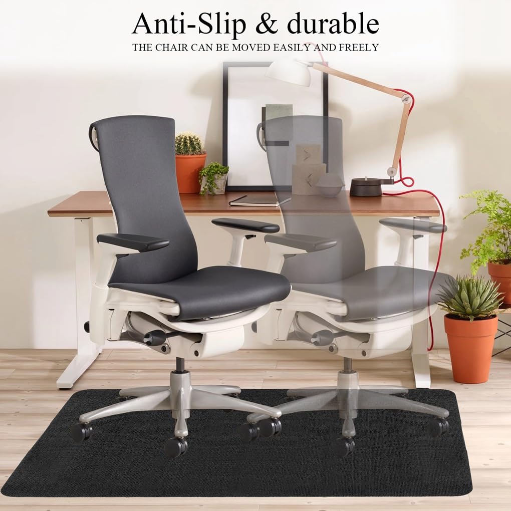 Rond Bureau Stoelmat Voor Harde Vloeren - Niet-Slip Gaming Stoelmat Vloerbescherming Voor Houten En Tegelvloeren 80cm