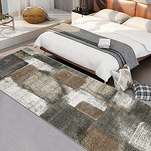 Tapis de cuisine antidérapant lavable marron gris vintage
