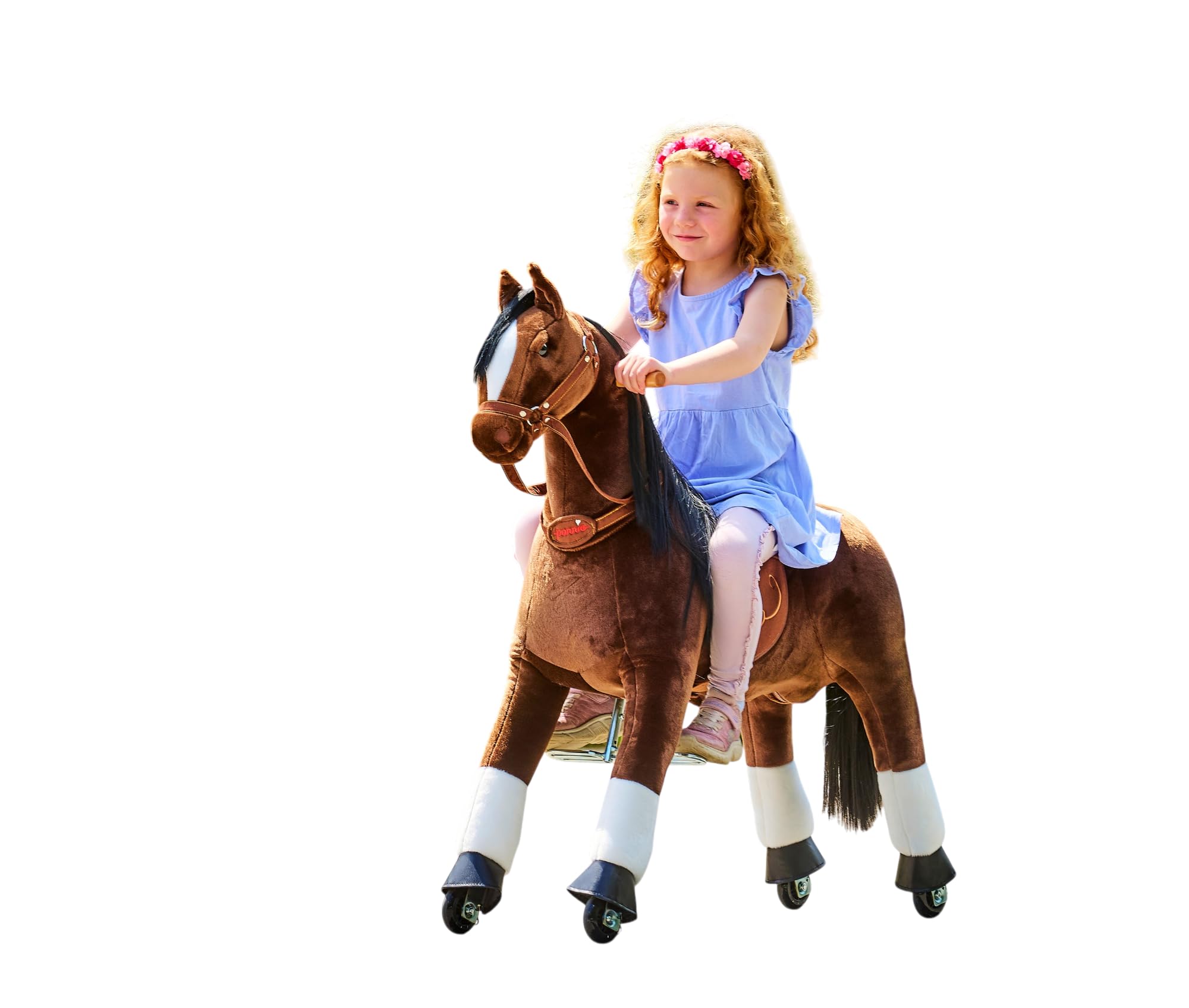 Ponnie Caballo de equitación para niños de 5 a 12 años, M, Caballo mecánico sobre Ruedas, Adecuado para niños a Partir de 5 años (requisito de Peso: mín. 13 kg hasta máx. 50 kg) — view 26