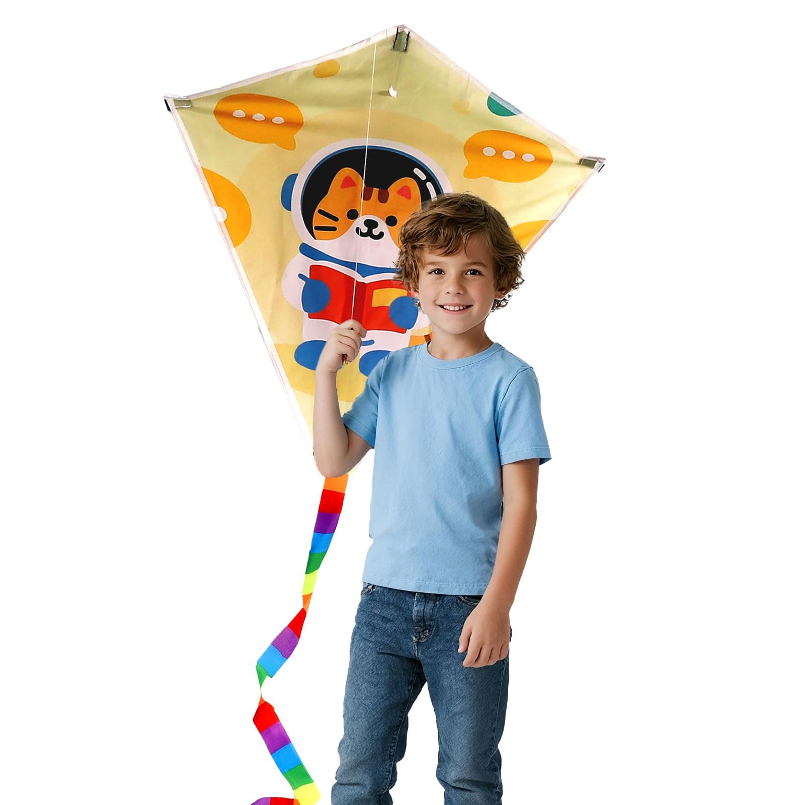 Colorful Kite for Kids & Adults, Easy to Fly Kids Kite for Beach Trip Park Outdoor Family Games and Activities