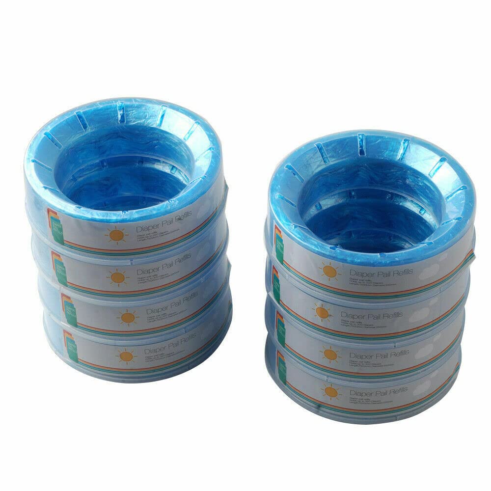 Aleto Lot de 8 sacs poubelle de rechange pour poubelles à couches