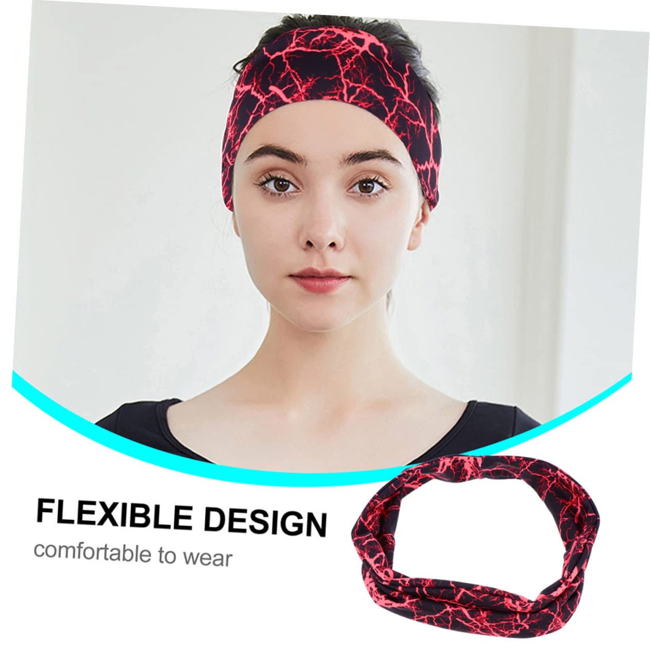 ibasenice Bandeaux De Sport Bandes Absorbantes Multi Fonctionnelles pour Cheveux Élastiques Respirants pour Yoga Running Basketball