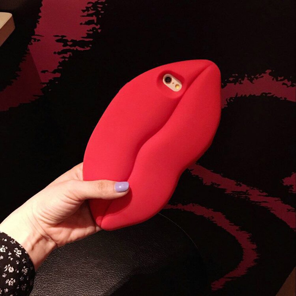 Amazon | Lanjp iPhone対応 個性的 3D立体的な唇シリコンケース 可愛い