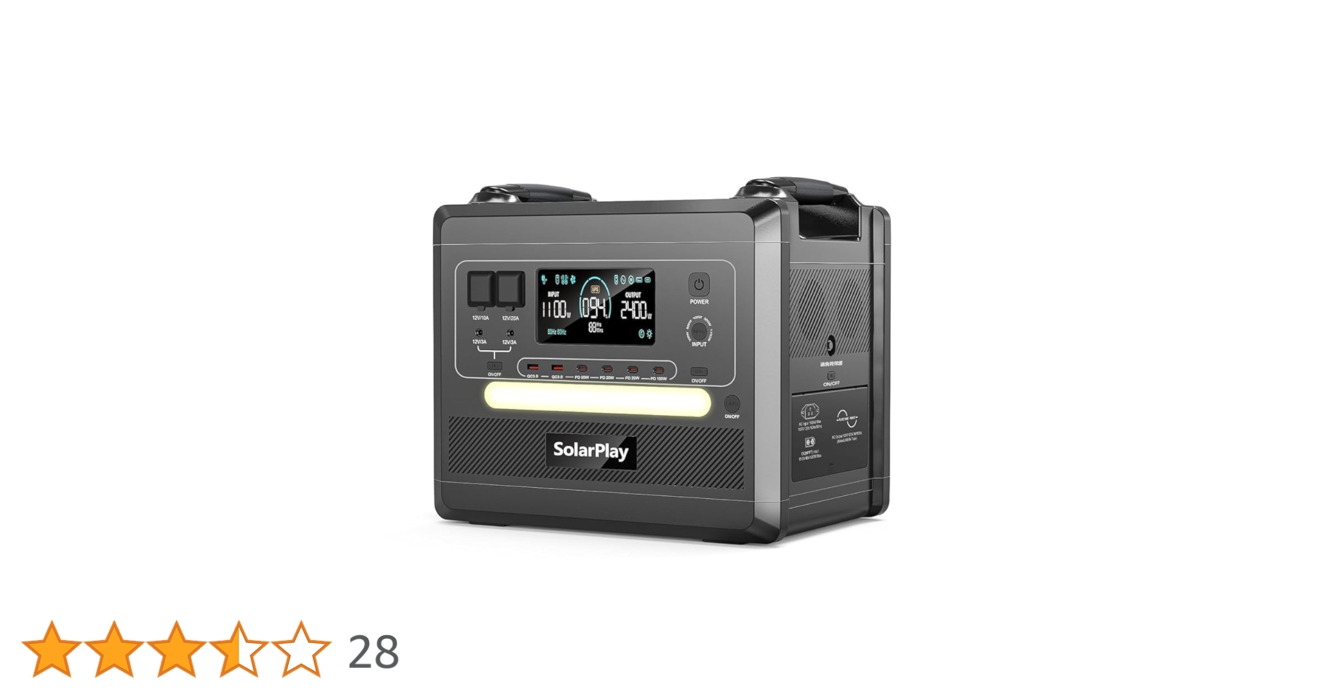 SolarPlay ポータブル電源 2300Wh 14ポート Amazon.co.jp: SolarPlay ポータブル電源 2400W 大容量 2160Wh