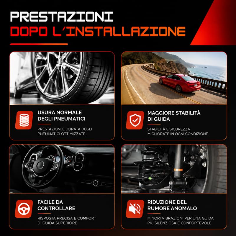KIT BRACCIO OSCILLANTE 8 PEZZI COMPATIBILE CON MAZDA 2 (DY) 1.6 04.2003-06.2007 | Kit Sospensione Completo OE/OEM | Bracci Oscillanti + Testine Sterzo | Sostituzione Diretta OEM